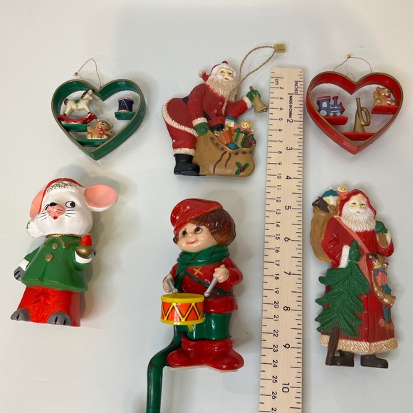 Vintage Christmas Tree Ornaments Lot of 6 - Picture 14 of 14